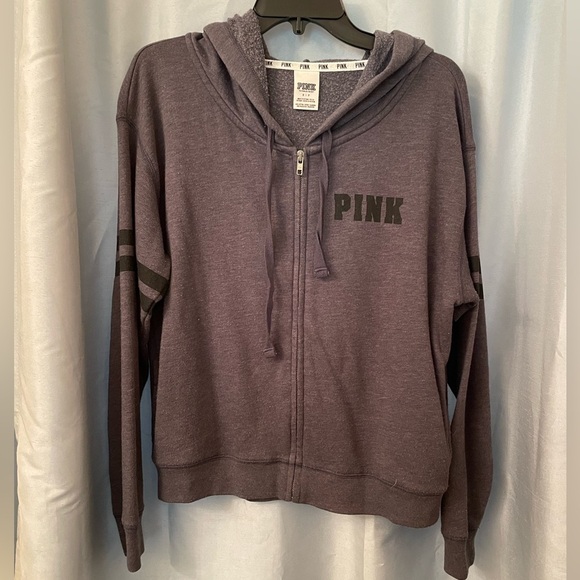 PINK Victoria's Secret Tops - Dark Grey and Black PINK hoodie